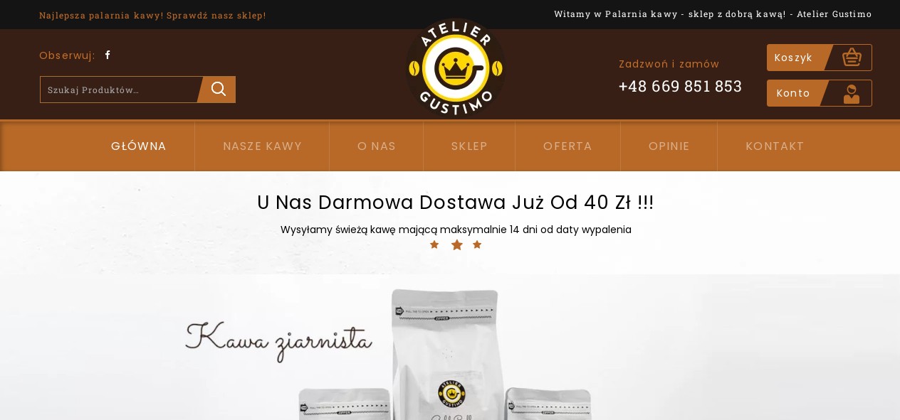Palarnia Kawy Atelier Gustimo – sklep z kawą on-line