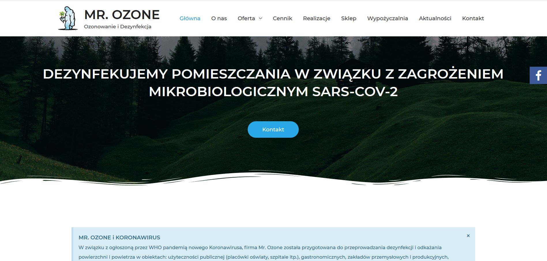 Mr. Ozone – ozonowanie i dezynfekcja