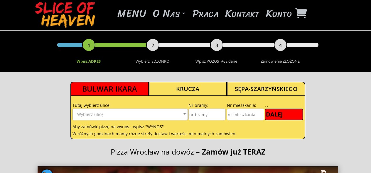 Nocna pizza Wrocław na dowóz